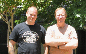 Tim (right) and me